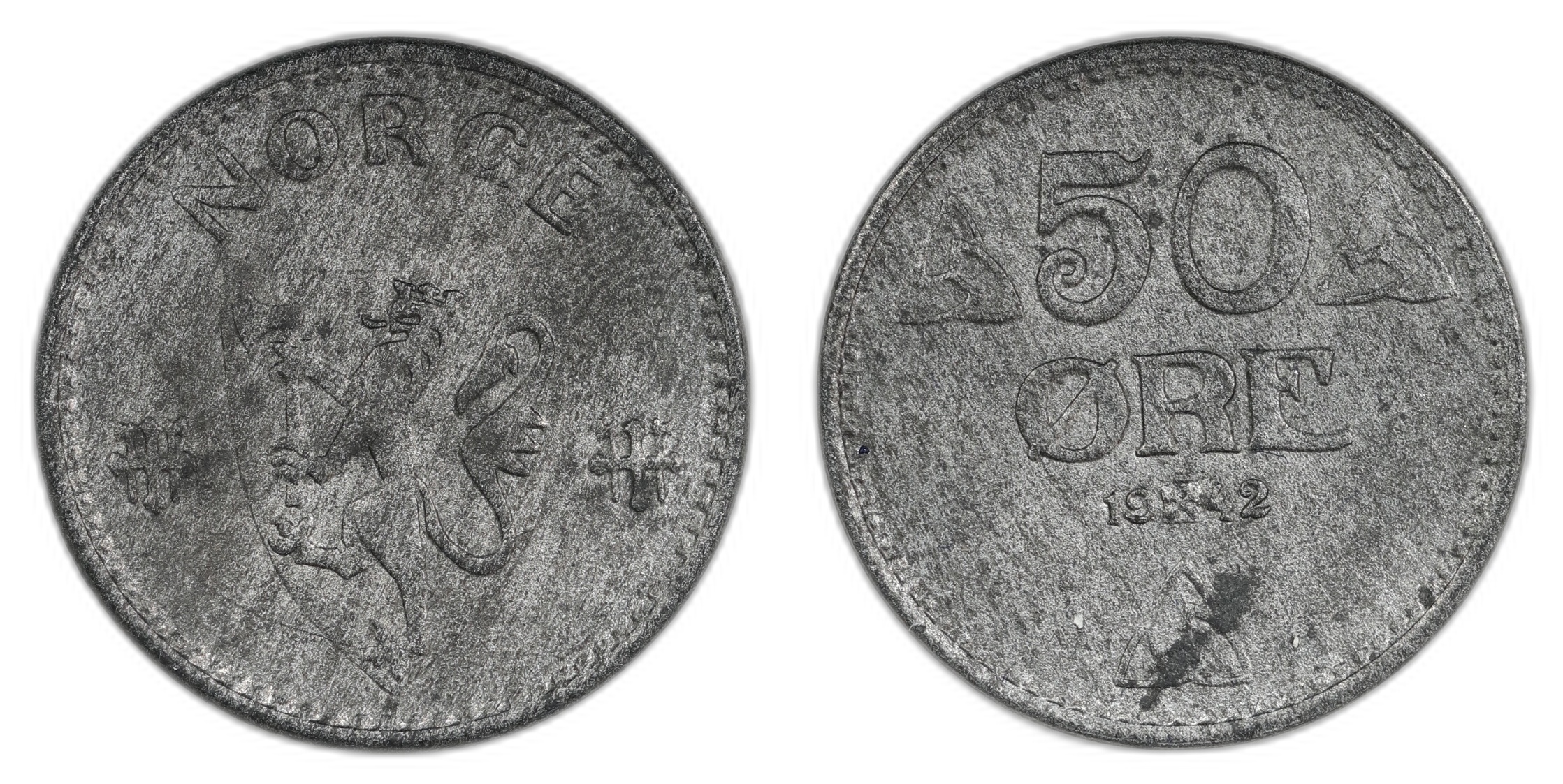 Norge 50 Øre 1942z Kv 0/01