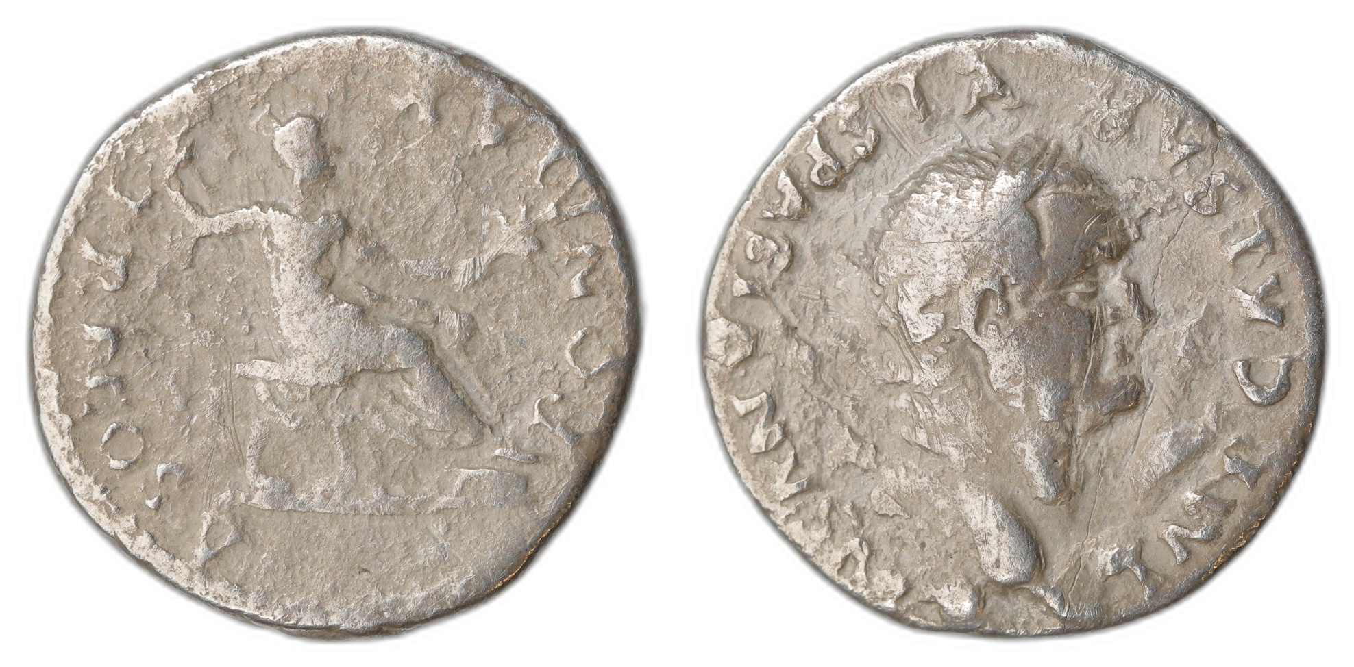 Vespasian AR Denar 69-79 Kv: F