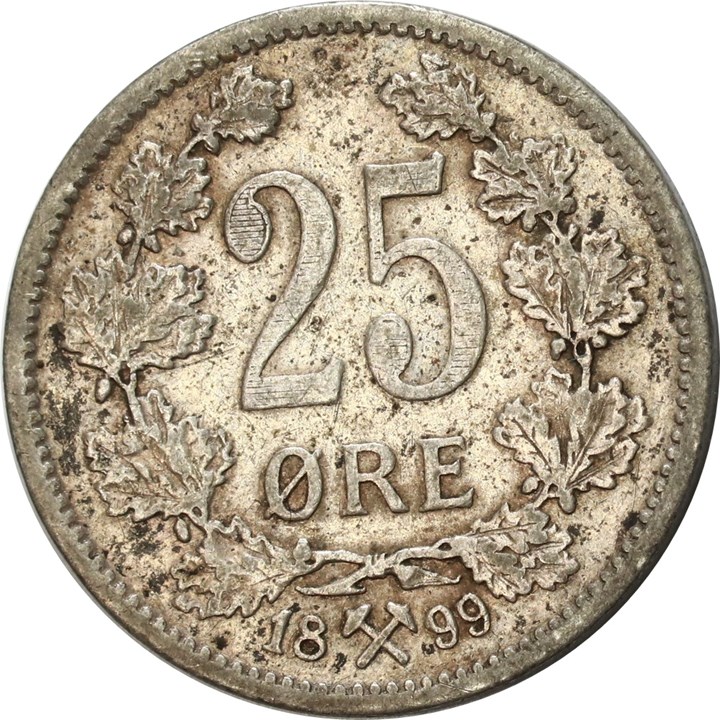25 Øre 1899 Kv 1