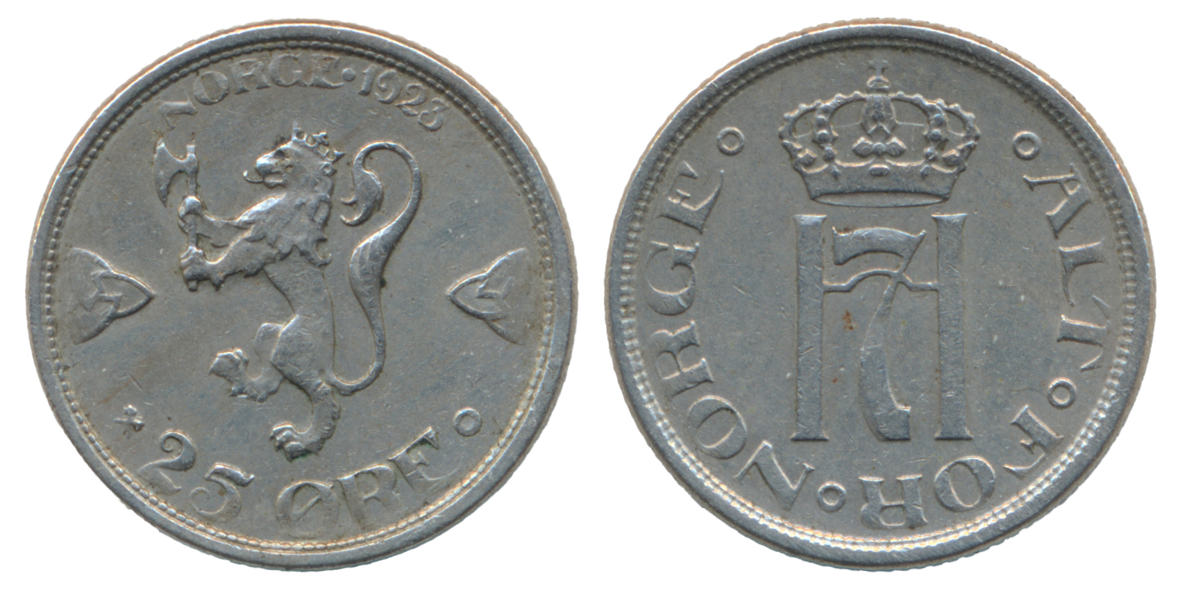 25 Øre 1923 Kv 1+