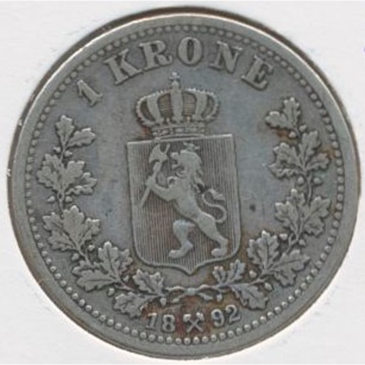 1 Krone 1892 Kv 1 lite kanthakk