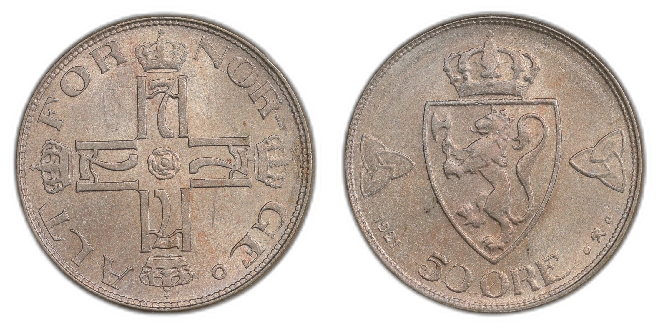 Norge 50 Øre 1921 Kv 0/01