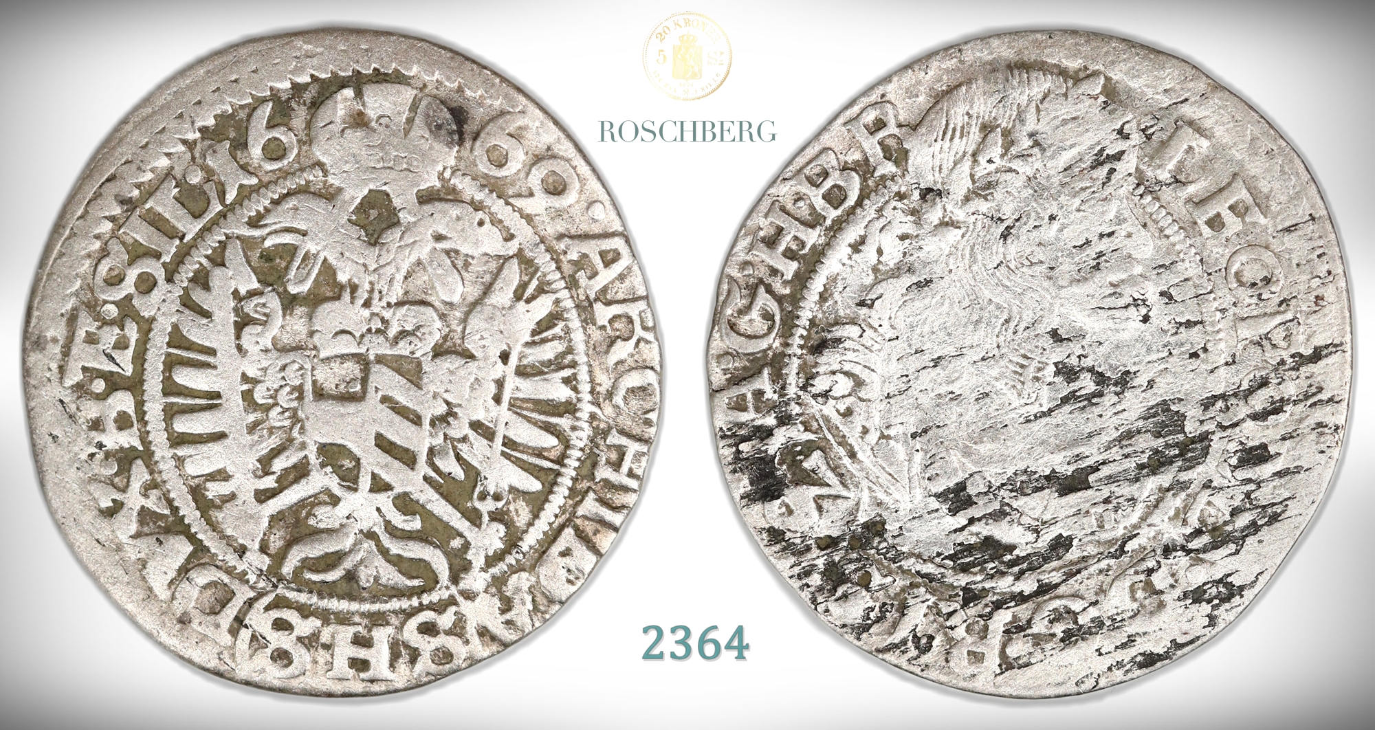 Austria 3 Kreuzer 1669  Kv: 1/1- (F)