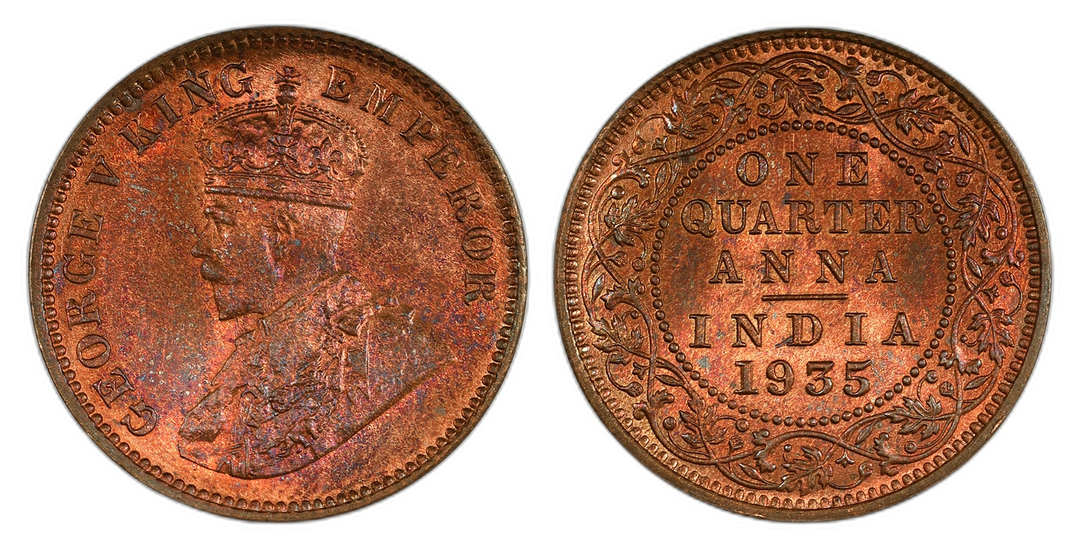 Br India 1/4 Anna 1935 Kv: UNC