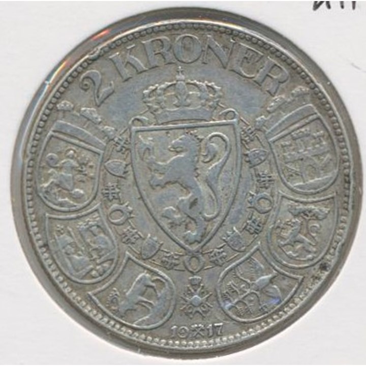 2 Krone 1917 kv 1 kanthakk