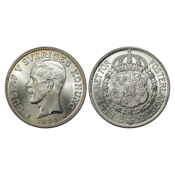 Sverige 2 Kronor 1936 Kv 0