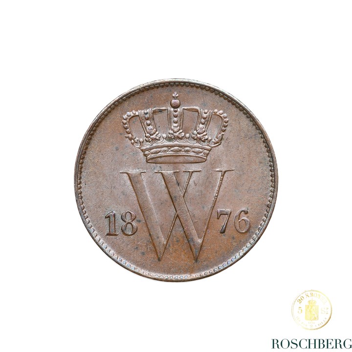 Netherlands 1 Cent 1876 Kv AU