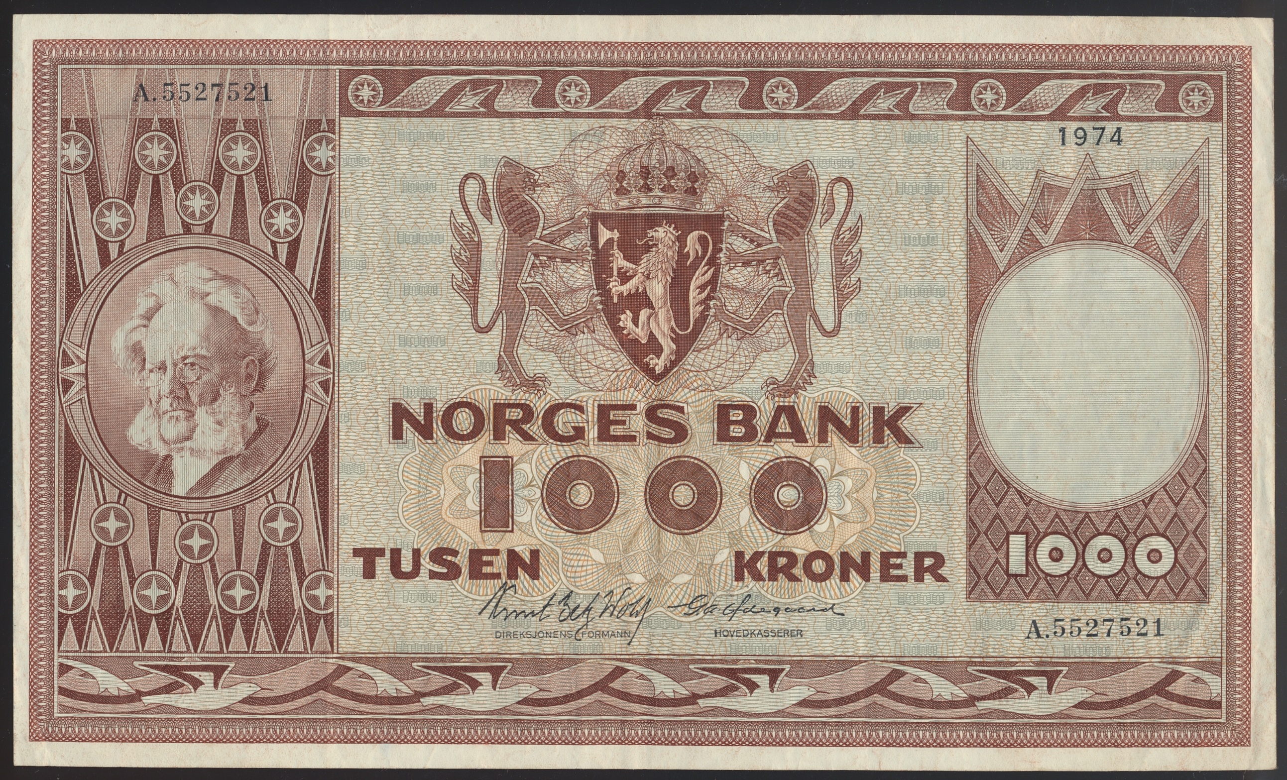 1000 Kroner 1974 A Kv 1