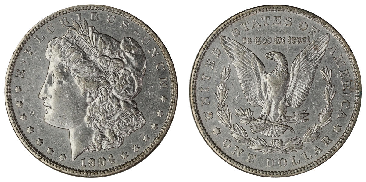 USA Dollar 1904  Kv: XF, Cleaned