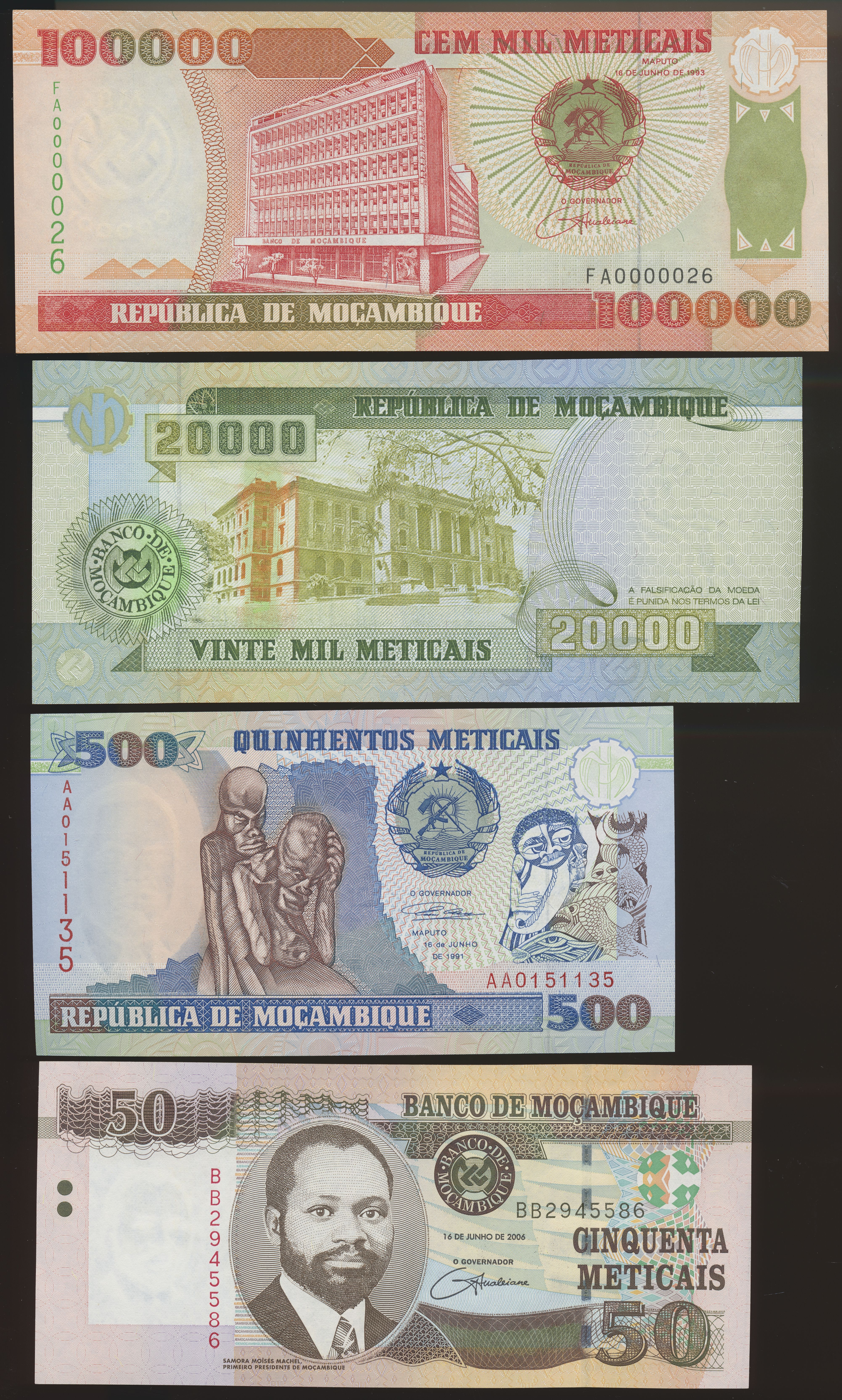 Mozambique 9 diff. Notes 1983-2006 UNC