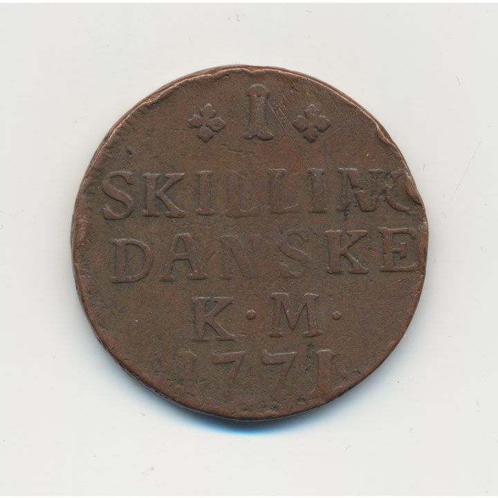 Danmark 1 Skilling 1771 Kv 1