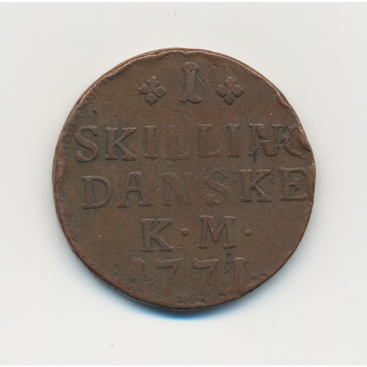Danmark 1 Skilling 1771 Kv 1