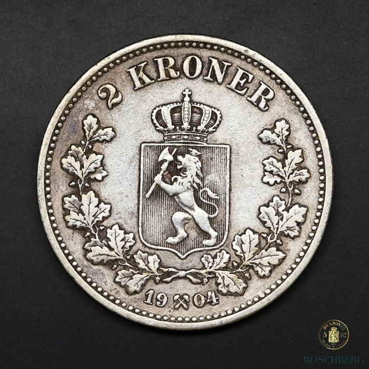 Norge 2 Kroner 1904 Kv 1
