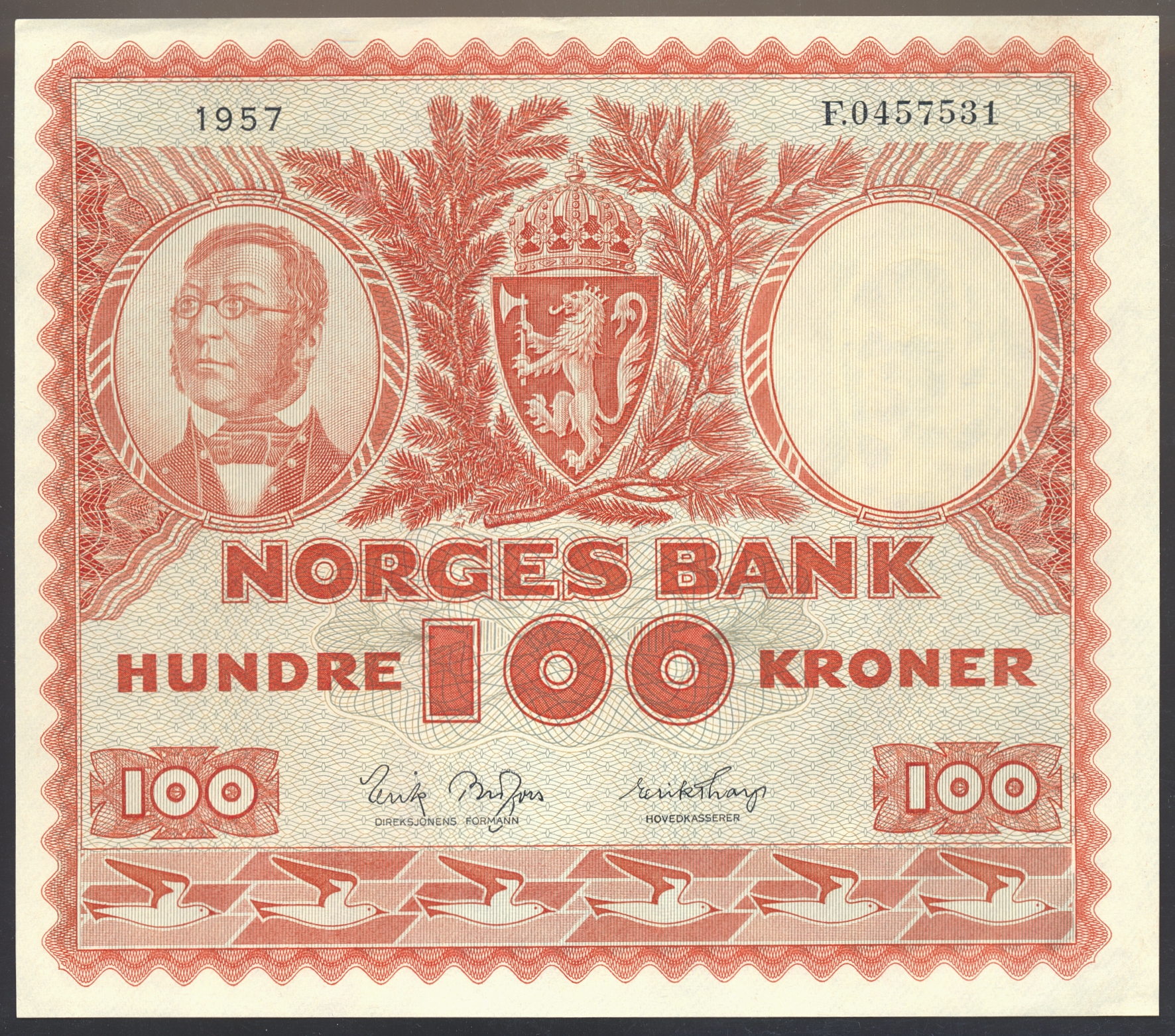 100 Kroner 1957 F Kv 01 (AU)