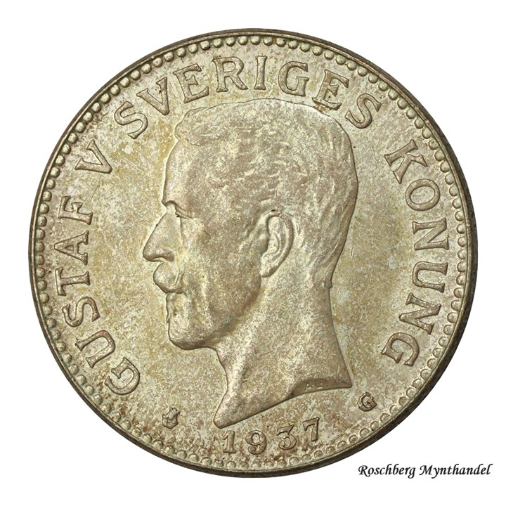 Sverige 2 Kronor 1937 Kv 0
