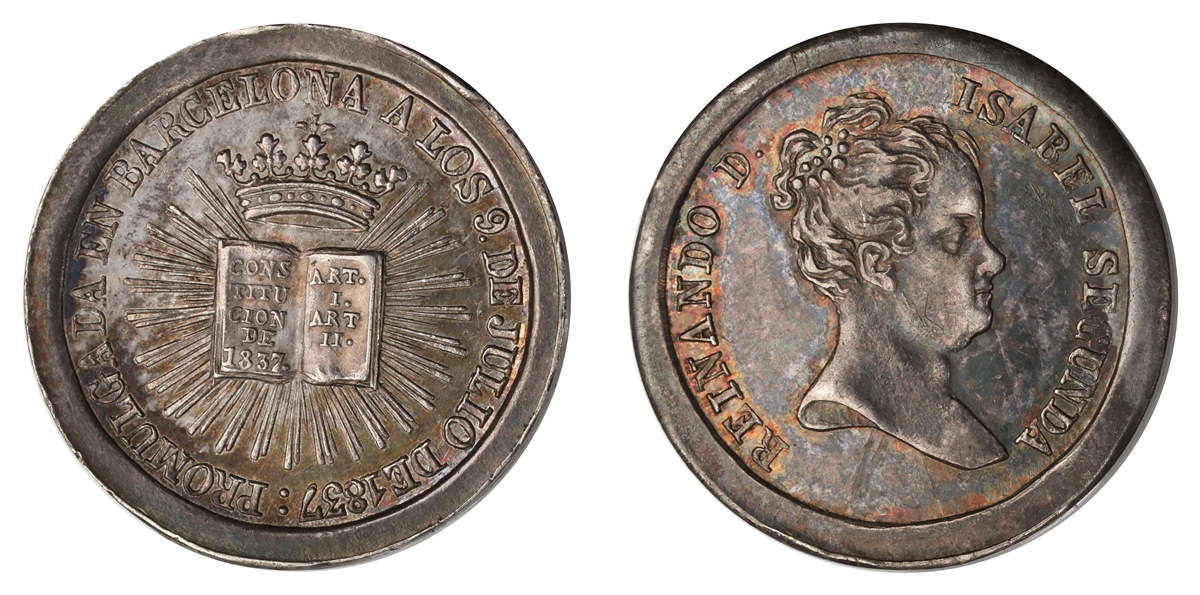 Spain Medal 1837  Kv: UNC