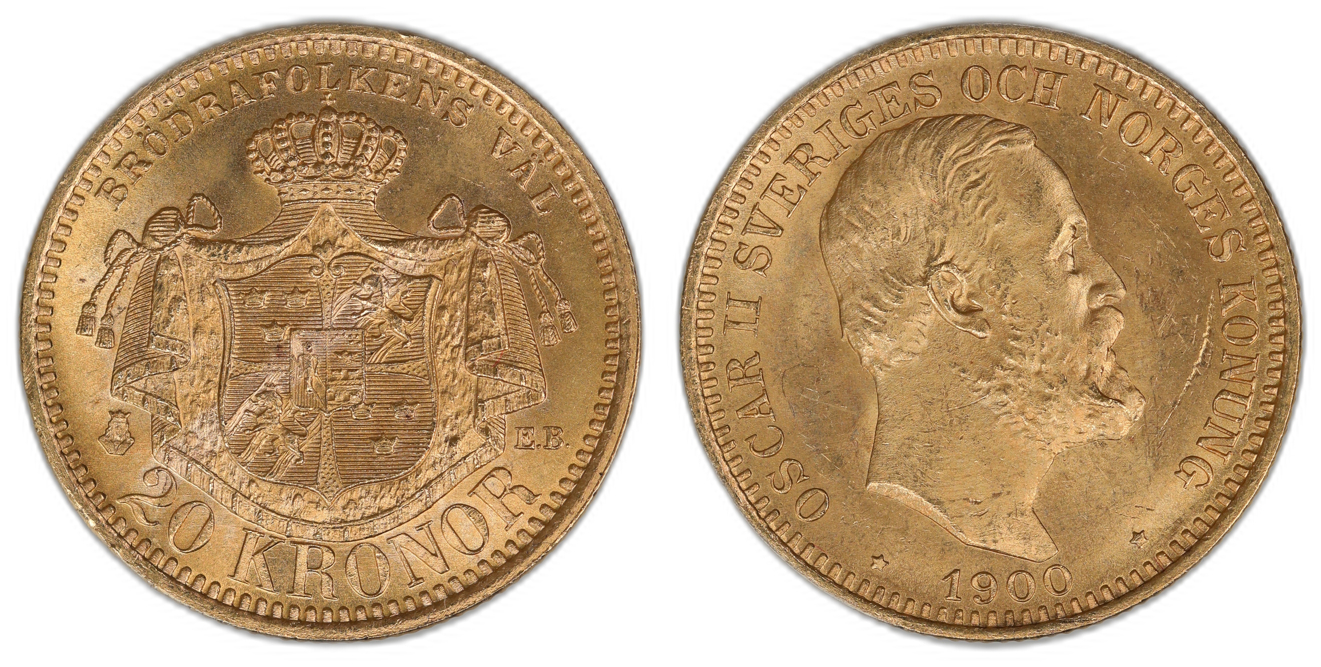 Sverige 20 Kronor 1900  Kv: 0/01