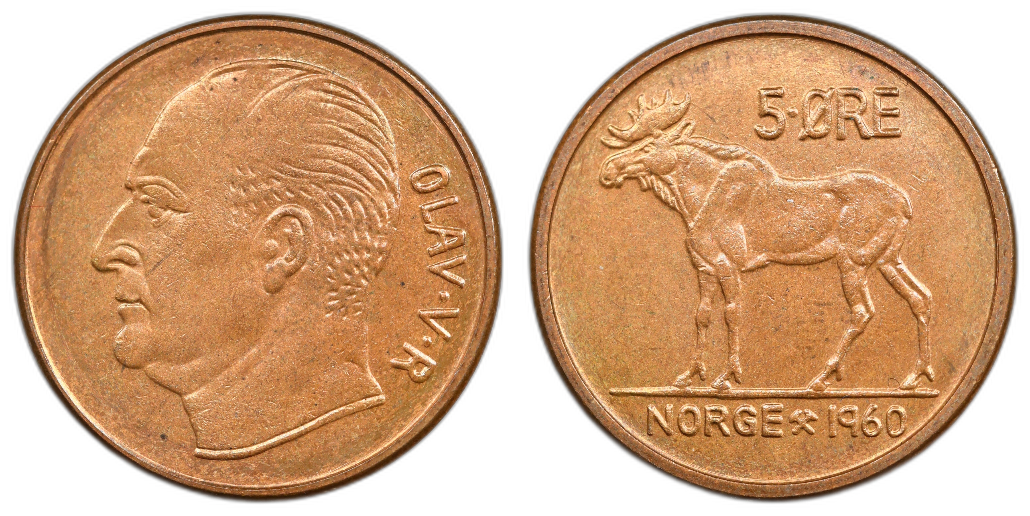 Norge 5 Øre 1960 Kv: 0