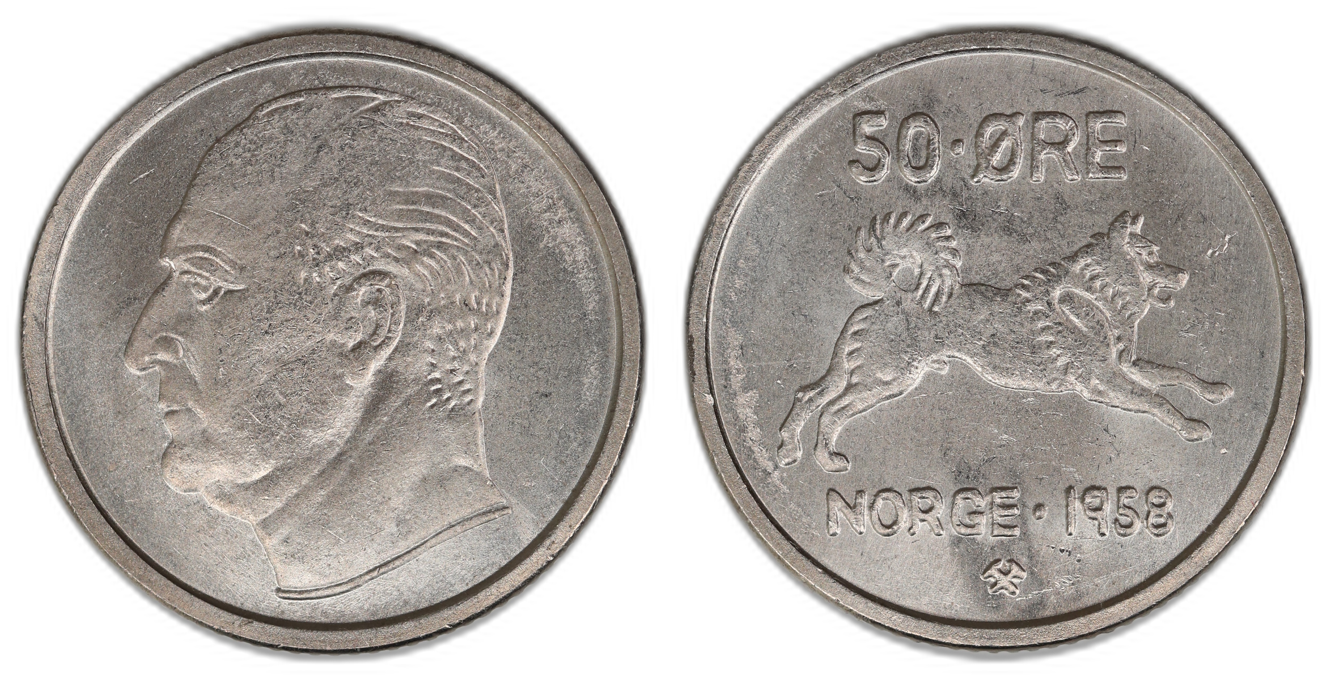 Norge 50 Øre 1958  Kv: 0