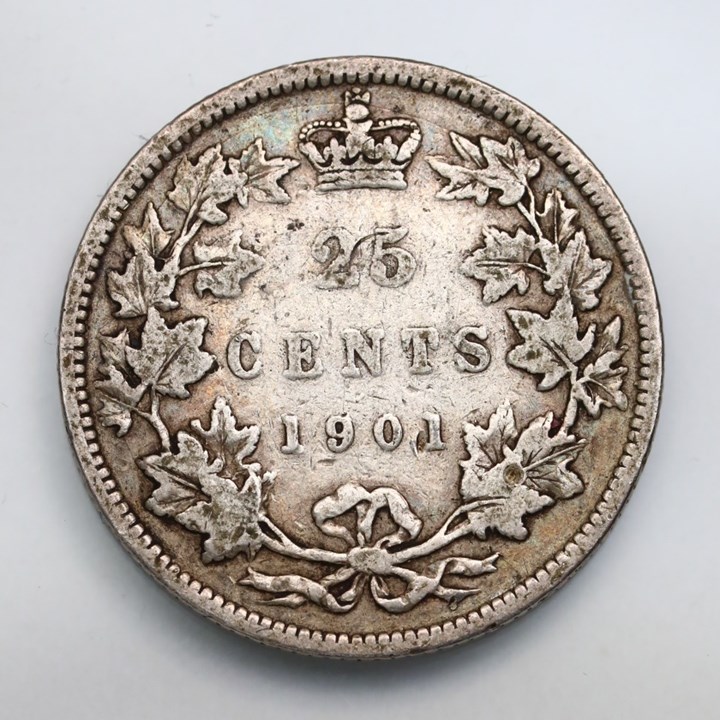 Canada 25 Cents 1901 Kv 1/1-