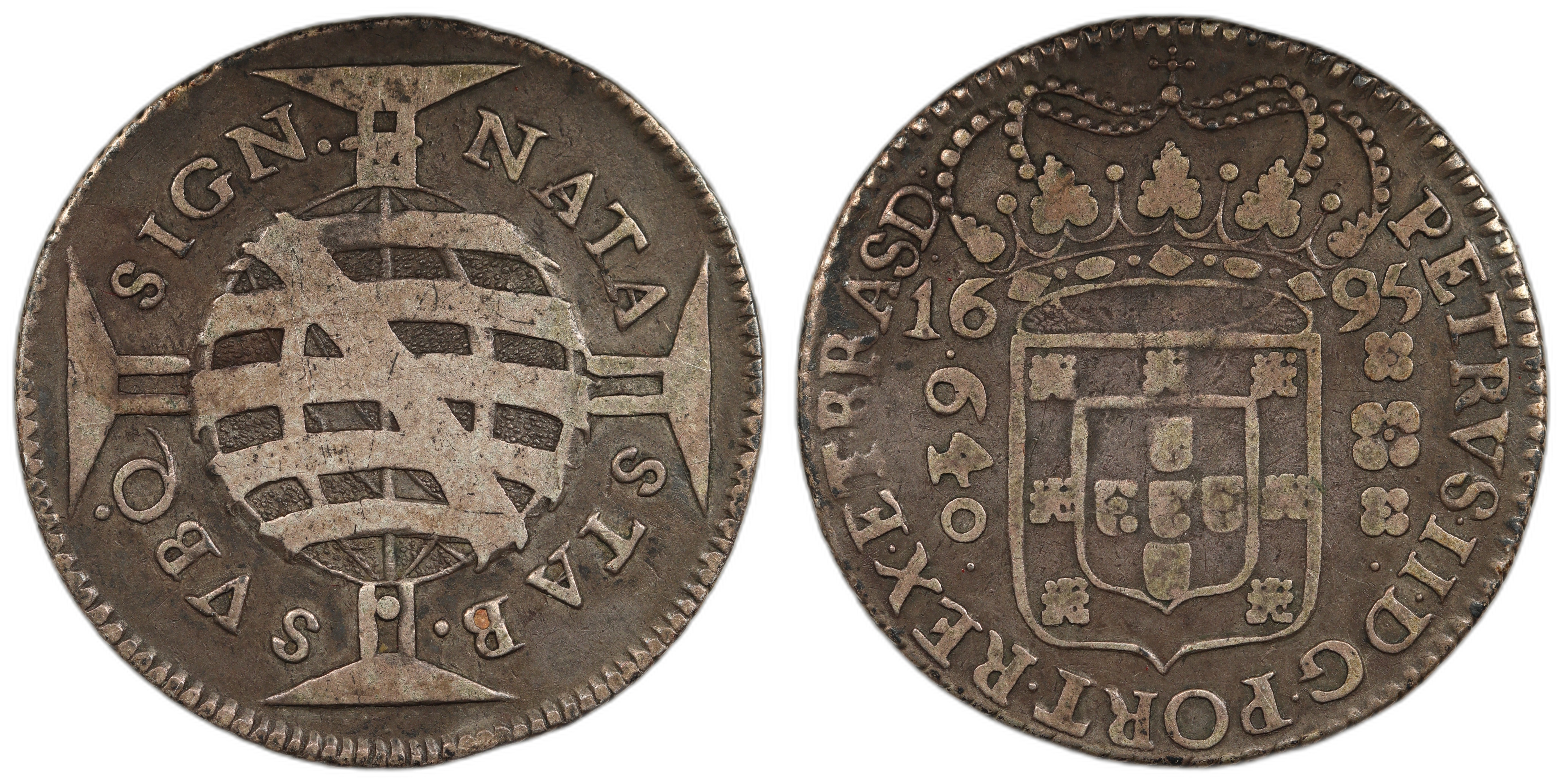 Brazil 640 Reis 1695 Kv: VF