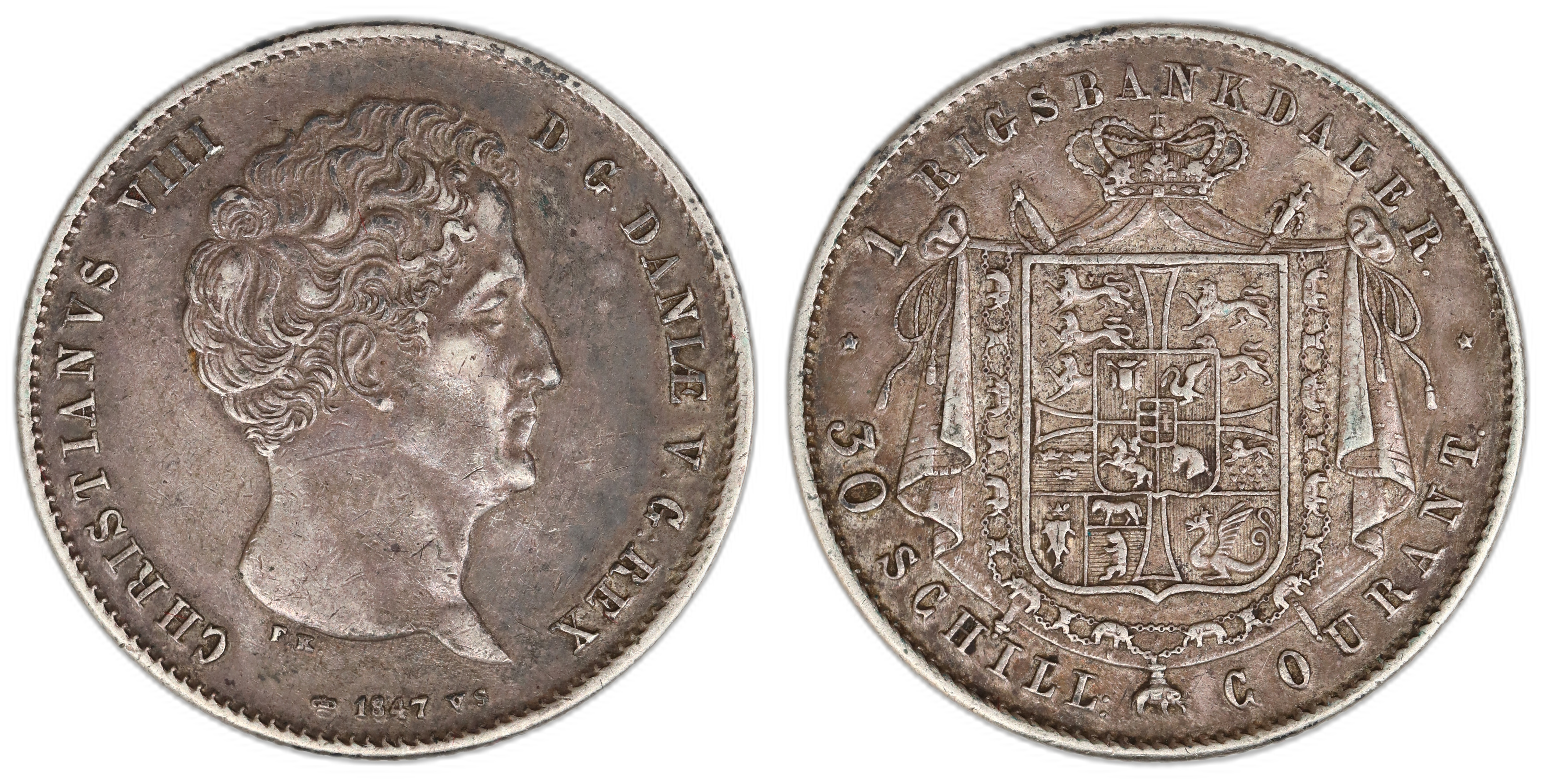 Danmark 1 Rigsdaler 1847 Kv 1+