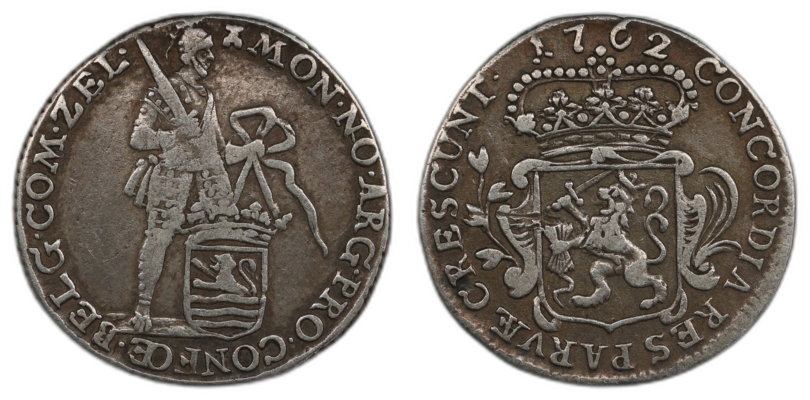 Netherlands 1/8 Gulden 1762 Kv: XF