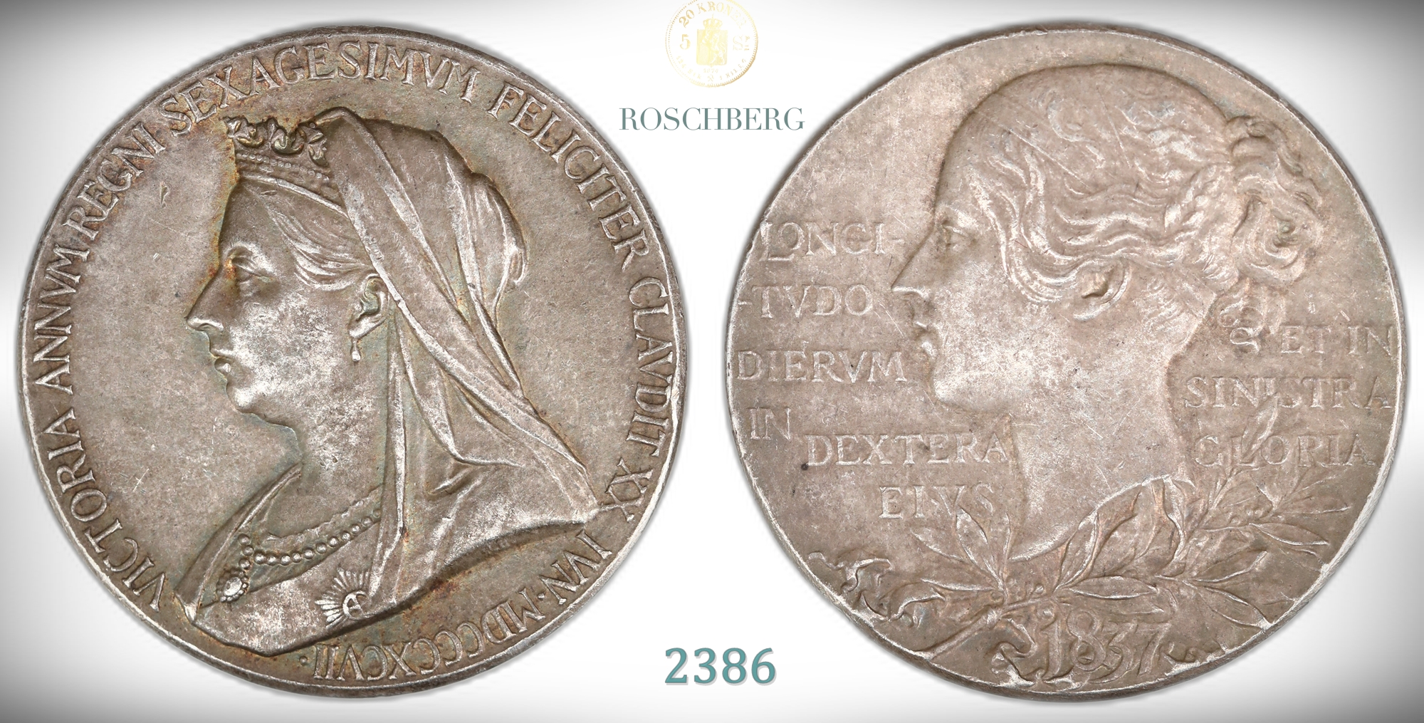 Great Britain Medal 1897 Diamond Jubilee, 26mm Kv: 1+ (XF)