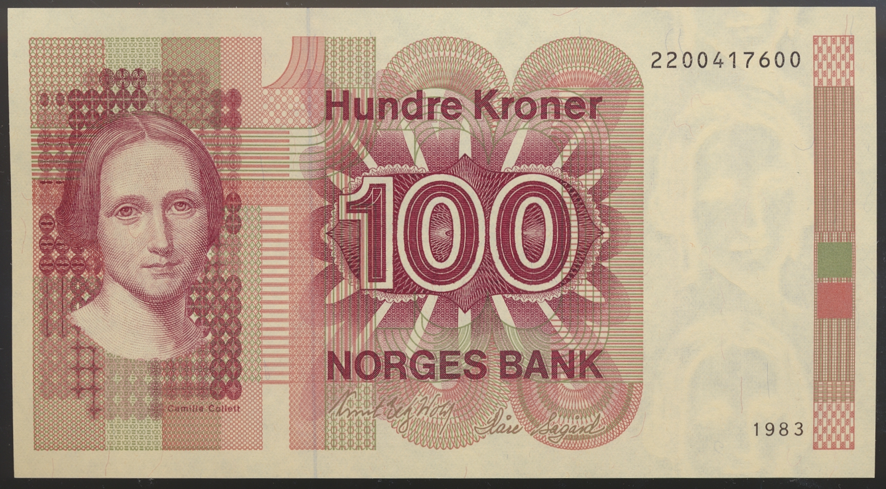100 Kroner 1983 Kv 0
