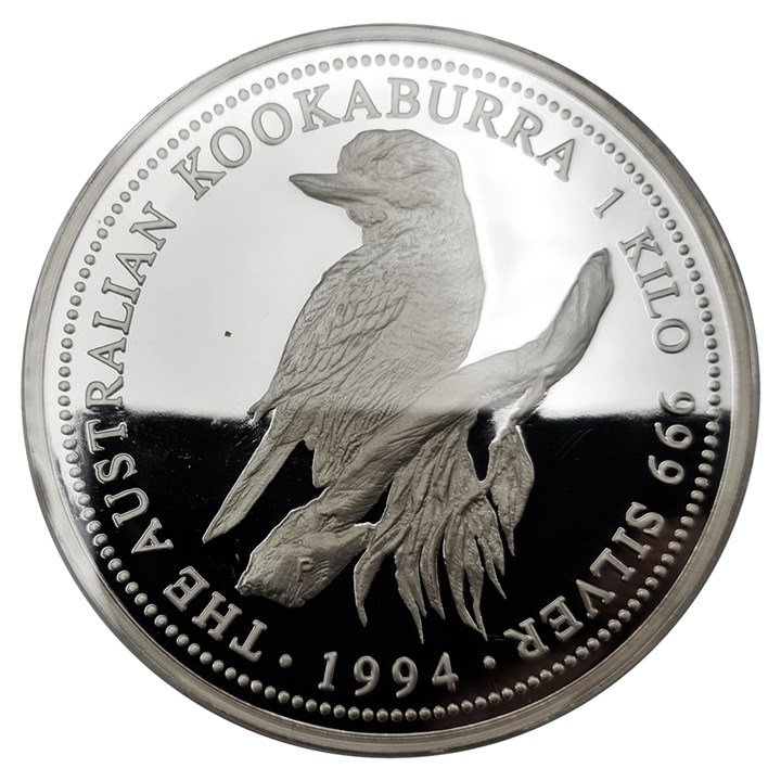 Australia Kookaburra 1994-P Proof Kilo 999 sølv