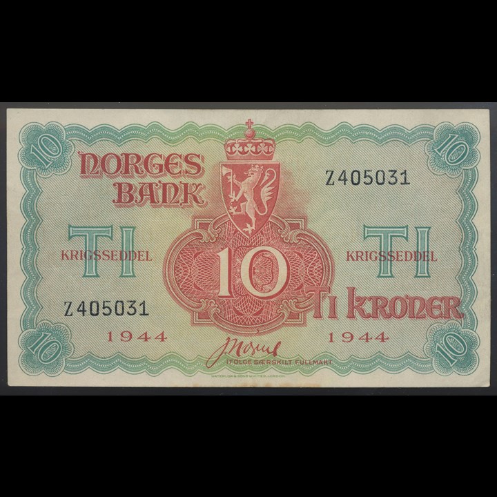 10 Kroner 1944 Z London Kv 1+/01