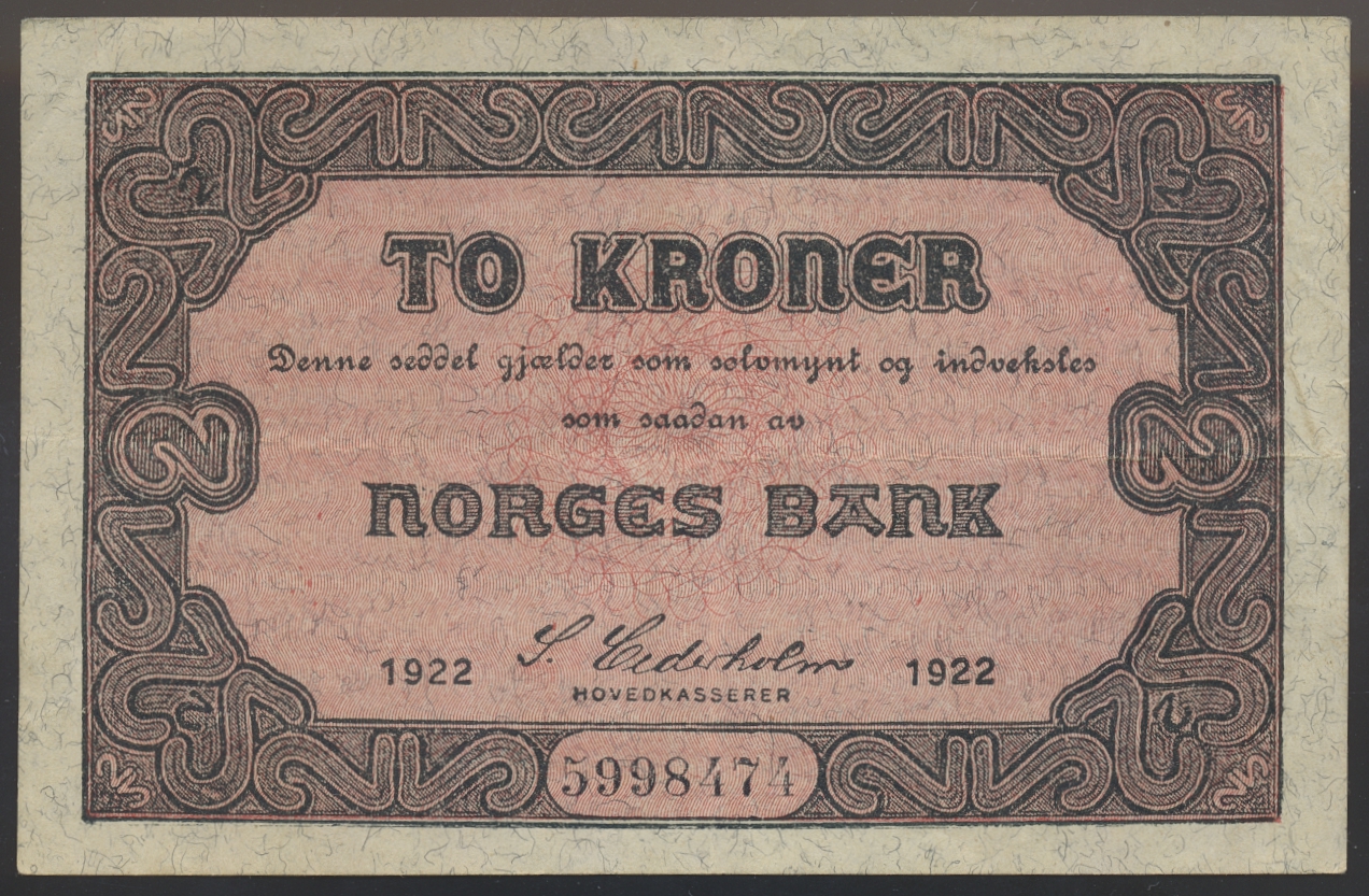 2 Kroner 1922 Kv 1