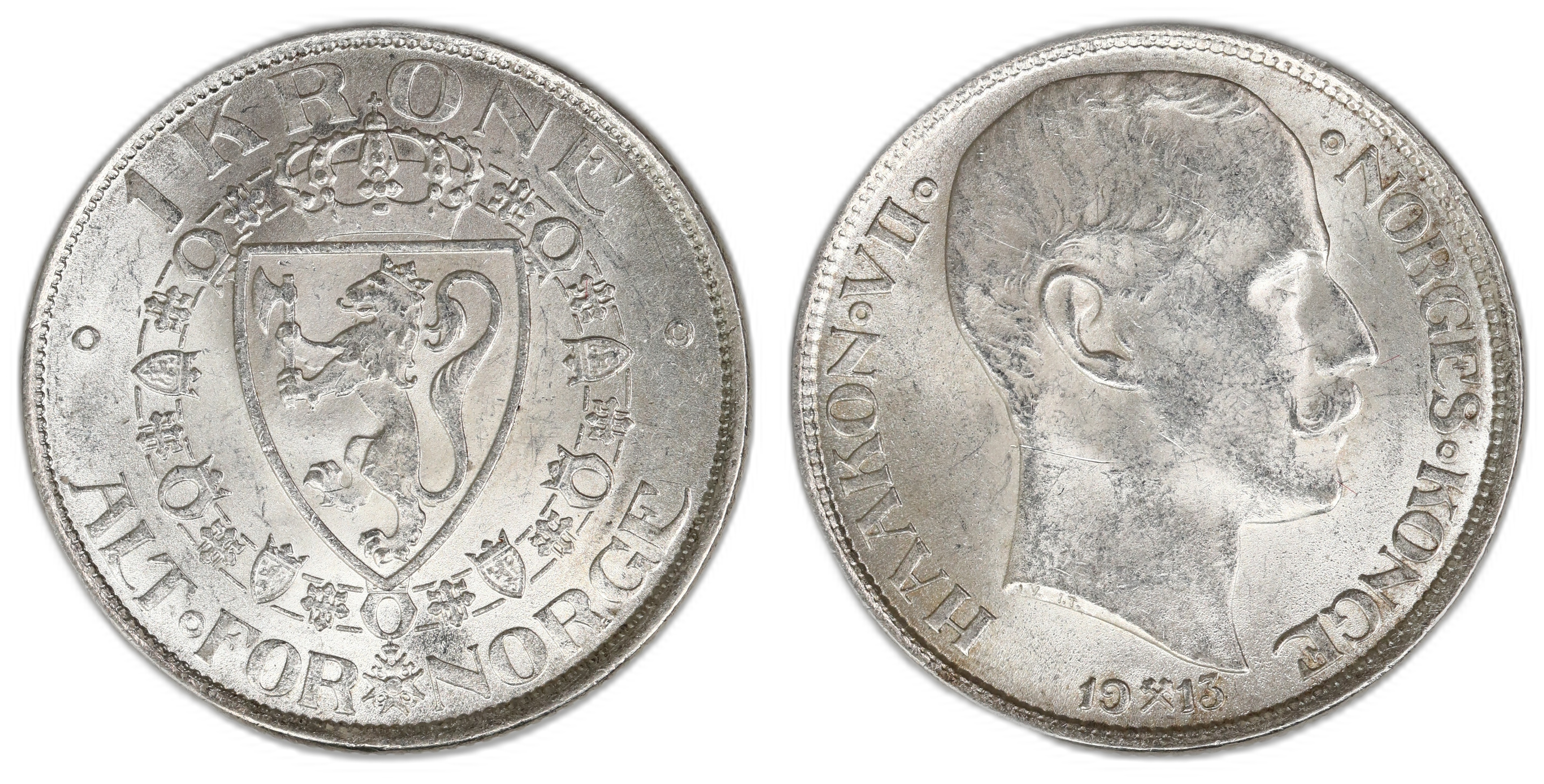 Norge 1 Krone 1913  Kv: 0/01