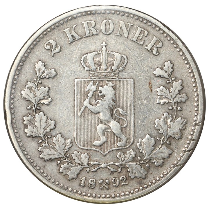 2 Krone 1892 Kv 1, hakk