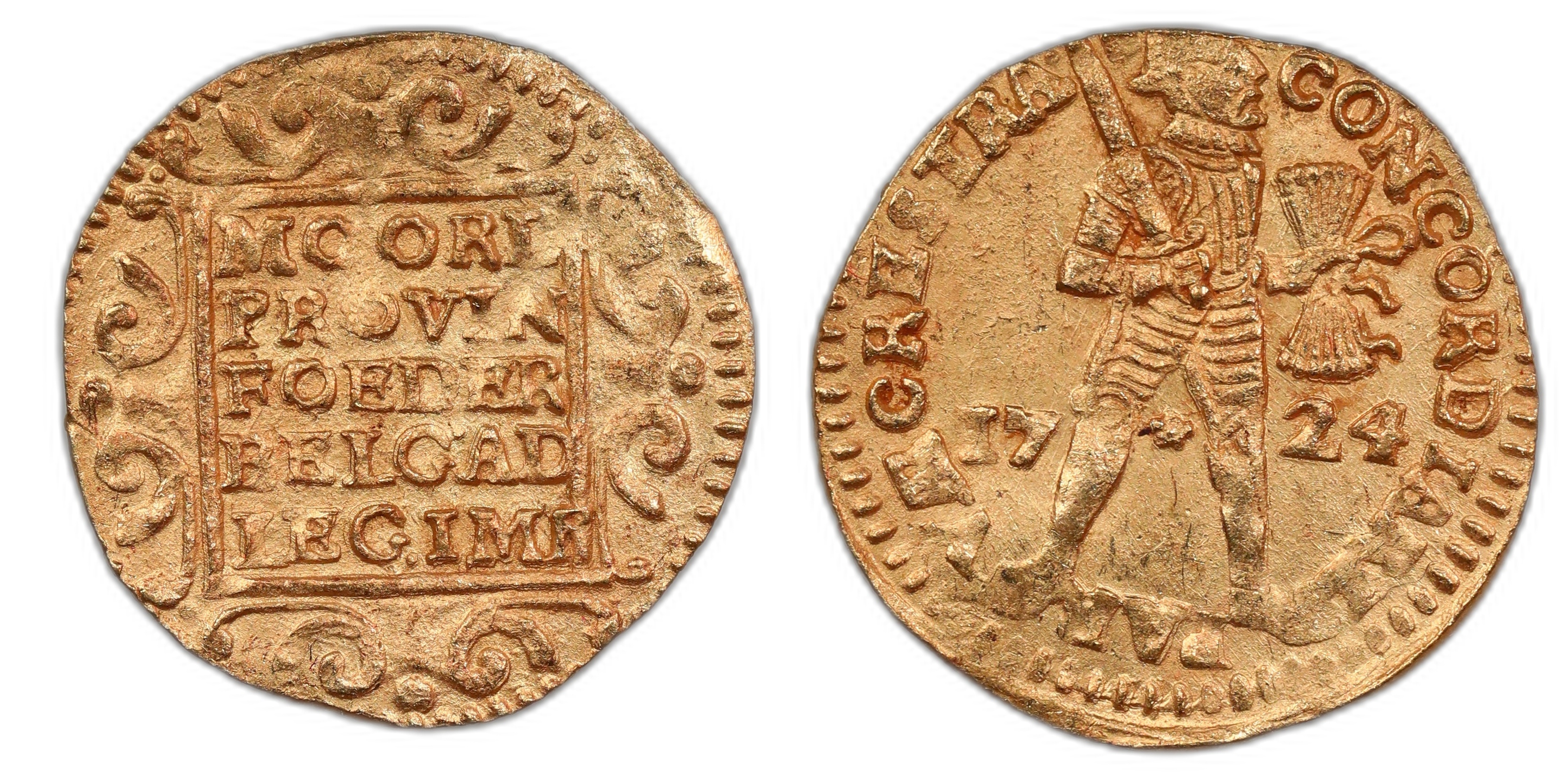 Netherlands Dukat 1724 Akerendam Kv: UNC