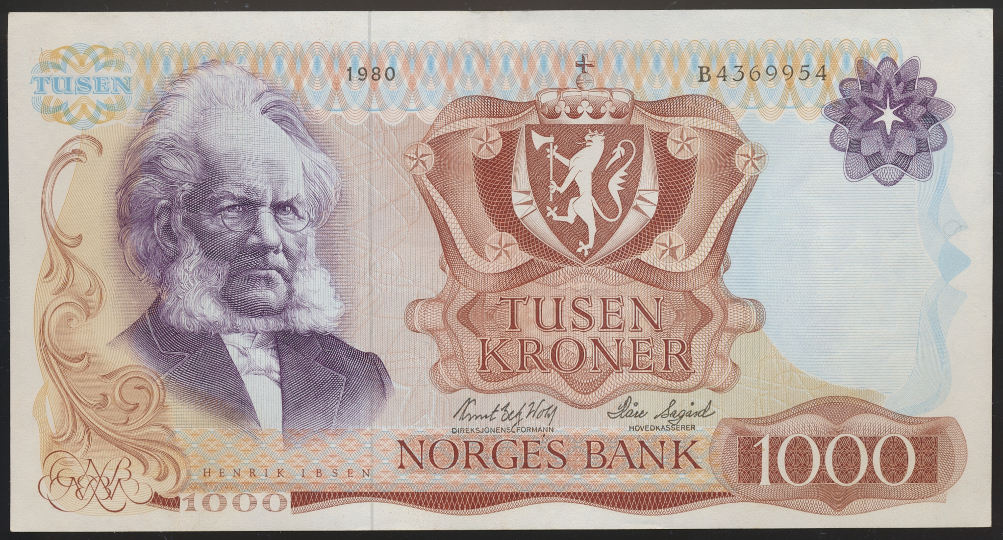 1000 Kroner 1980 B Kv 1+