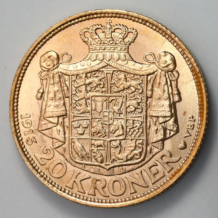 Danmark 20 Kroner 1913 Kv 0/01