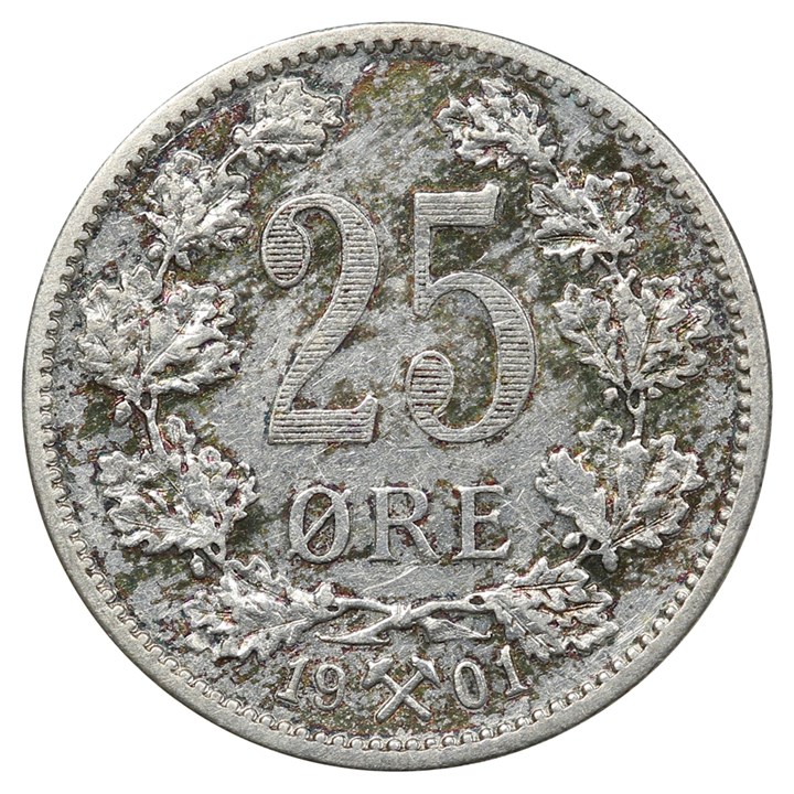25 Øre 1901 Kv 1+ (2)