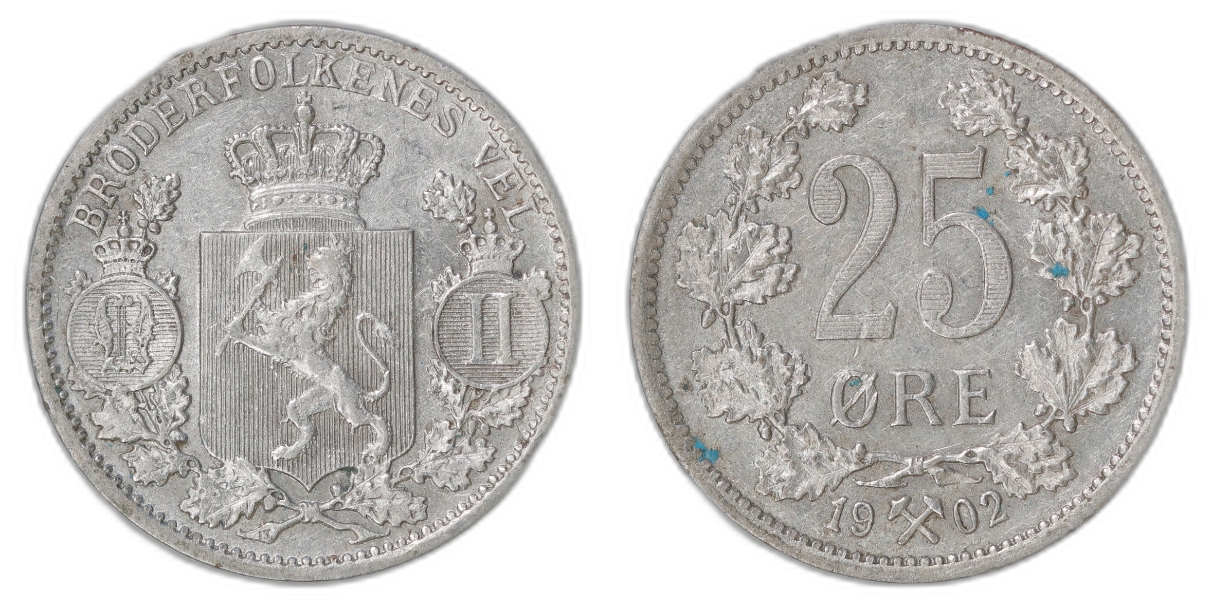 Norge 25 Øre 1902 Kv: 1+/01