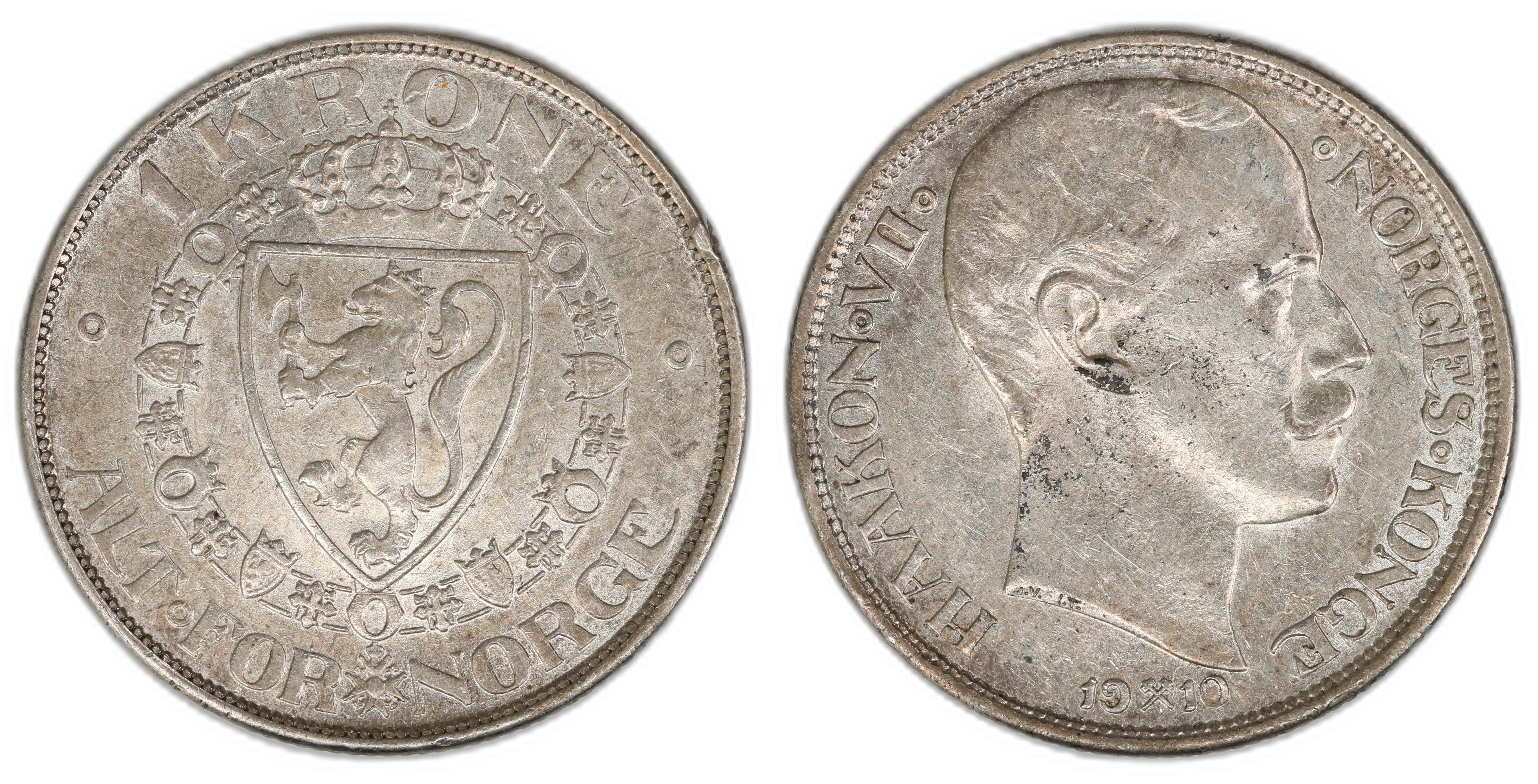 Norge 1 Krone 1910  Kv: 1+