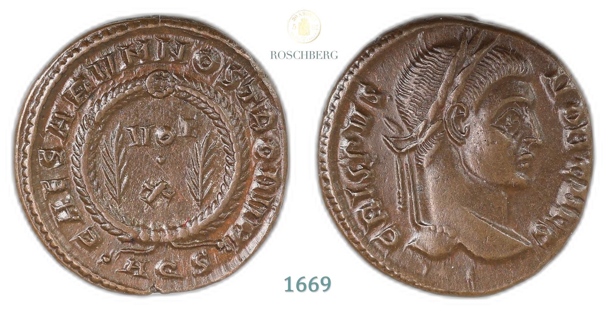 Roman Empire Æ3 317-326 Crispus Kv: UNC