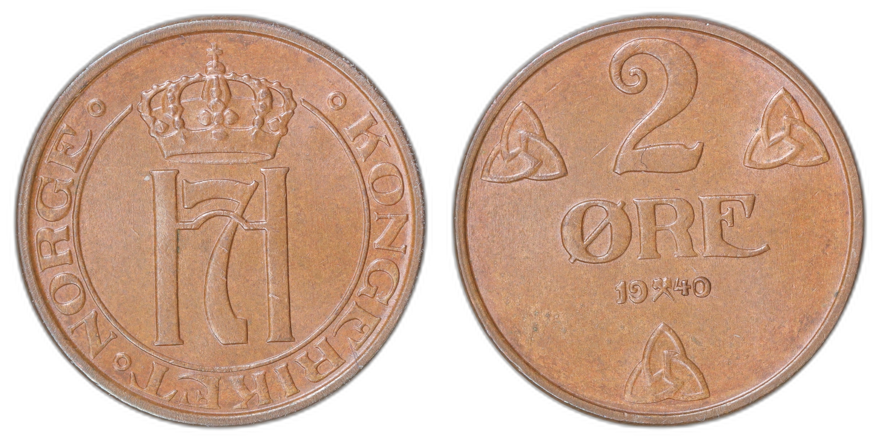 Norge 2 Øre 1940 Kv: 0