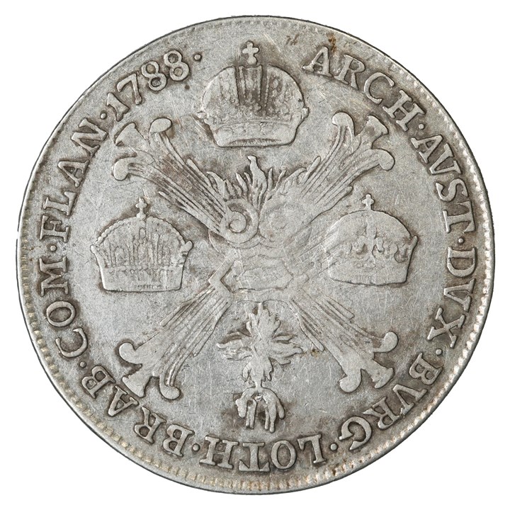 Austrian Netherlands 1/4 Kronenthaler 1788 B VF