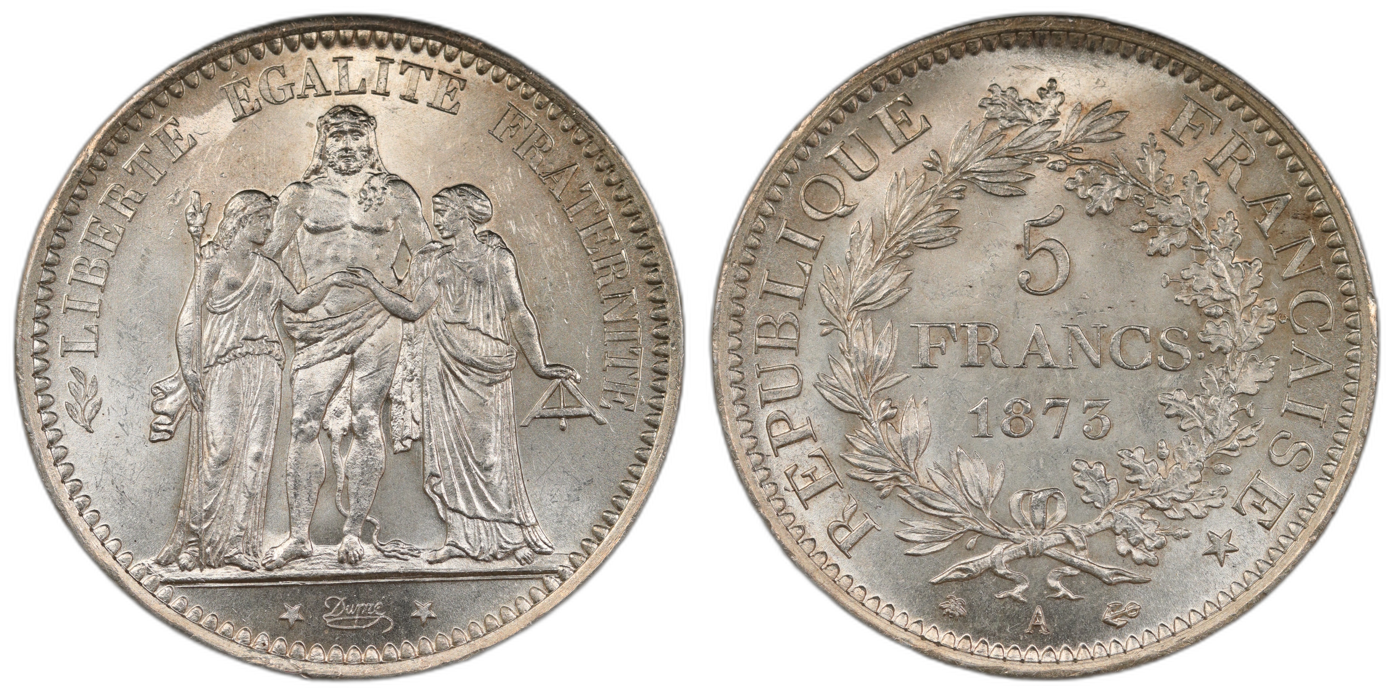 France 5 Francs 1873-A Kv UNC