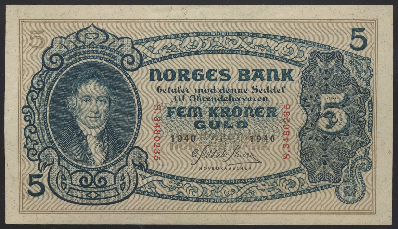5 Kroner 1940 S Kv 01