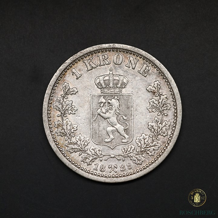 Norge 1 Krone 1889 Kv 1+