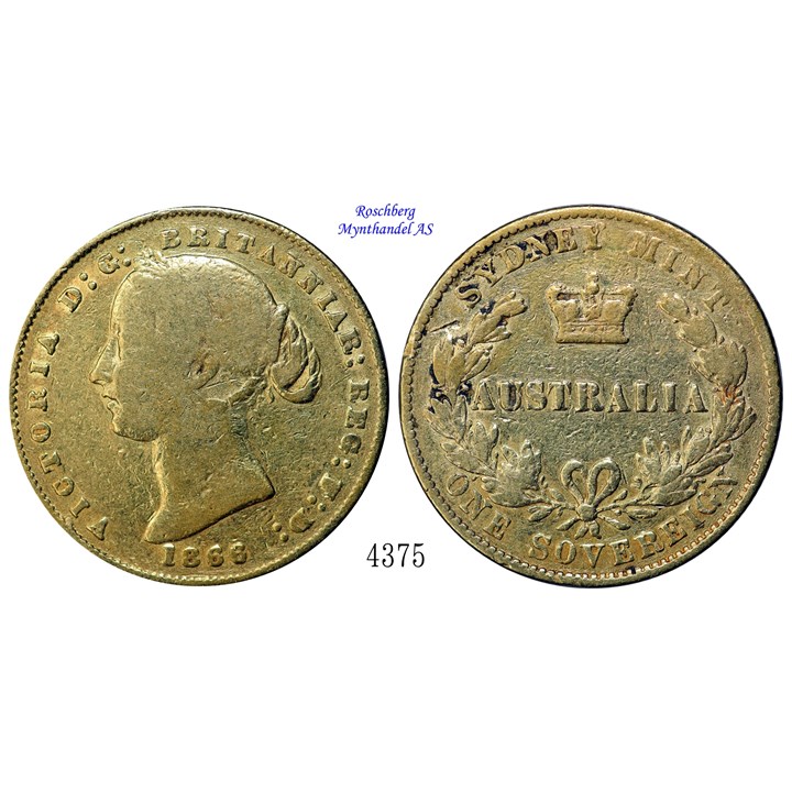 Australia Sovereign 1866 VF