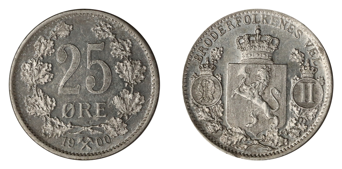 Norge 25 Øre 1900 Kv 01