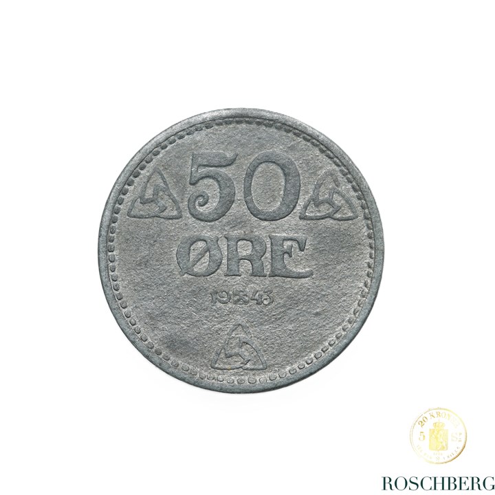 Norge 50 Øre 1943 Kv 1+