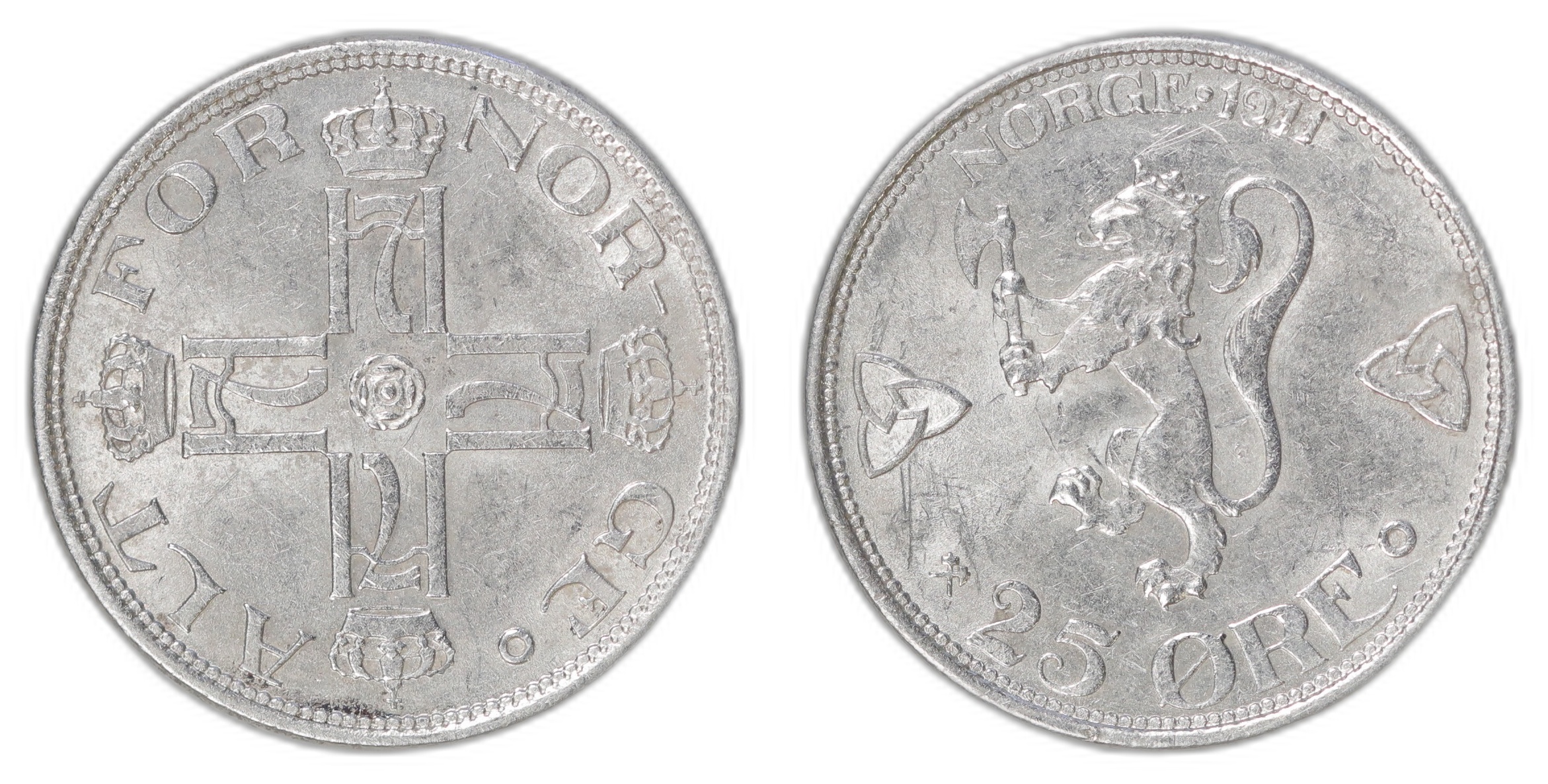 Norge 25 Øre 1911 Kv: 0/01